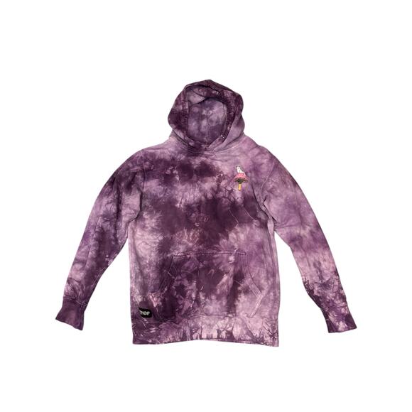 Ripndip tie dye purple hoodie with cat and mushroom psychedelic size medium - Picture 2 of 8